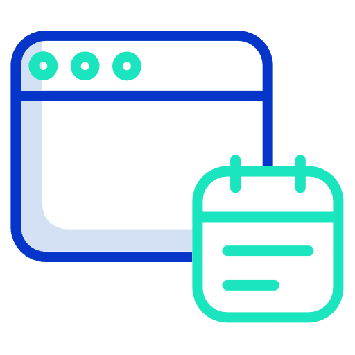 Browser time and date computing seo and web icon