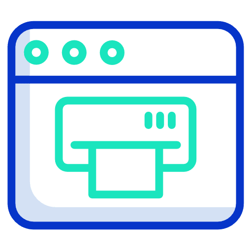 Printer technology seo and web printer icon