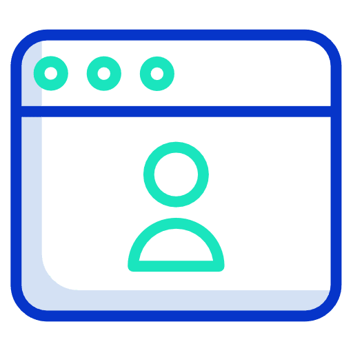 Profile browser interface html icon