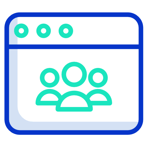 Profile browser web page profile icon