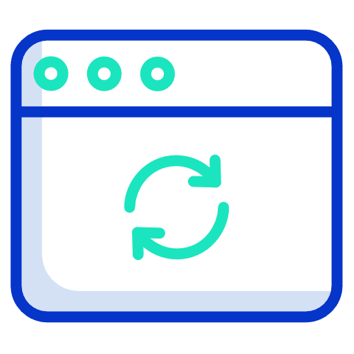 Refresh web seo and web technology icon