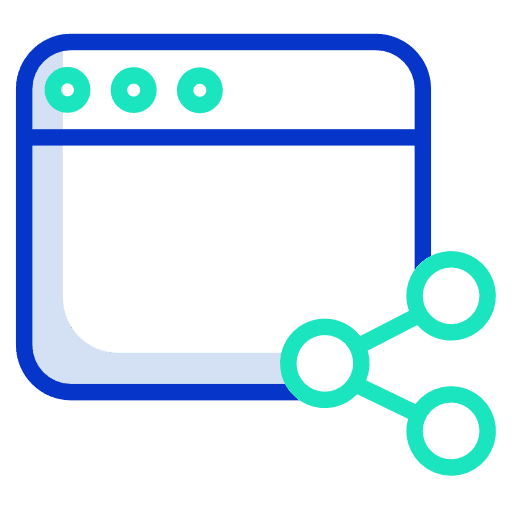 Sharing sharing website networking icon