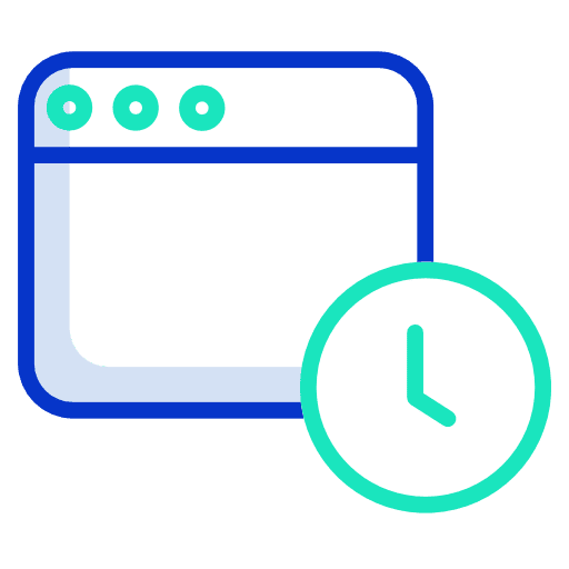 Web interface clock seo and web icon