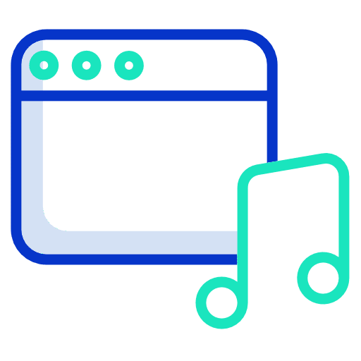 Web multimedia music and multimedia seo and web icon