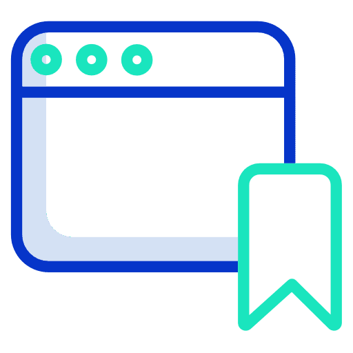 Web page internet interface bookmark icon