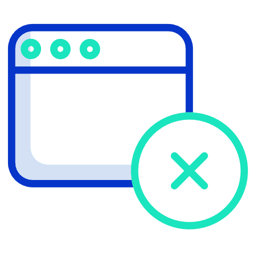 Browser website html error icon
