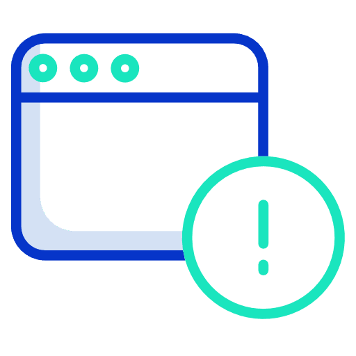 Website warning danger screen icon