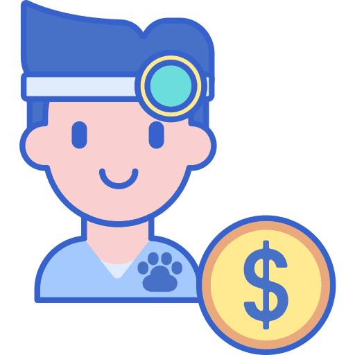 Cost healthcare pet healthcare and medical icon
