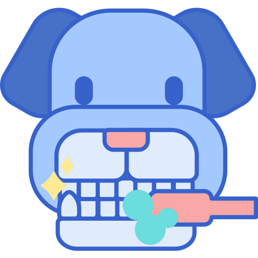 Dental cleaning mammal pet dog icon