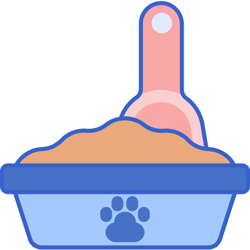 Litter box cat box furniture and household cat icon