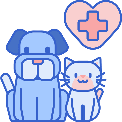 Pets cat heart friendly icon
