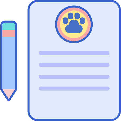 Registration paw archive animal icon