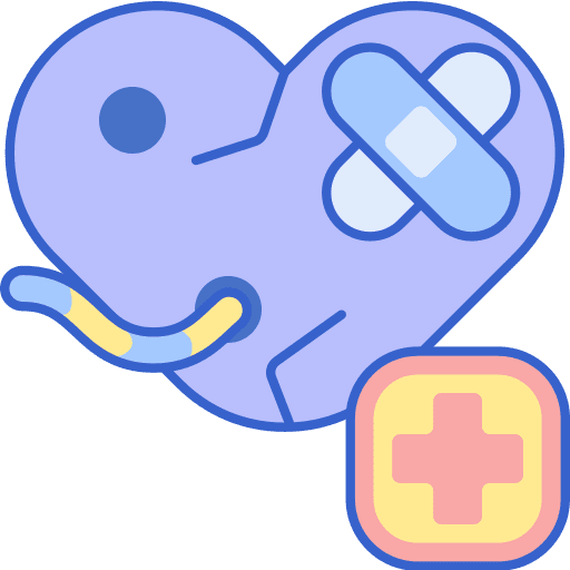 Worm injury insect wounds icon