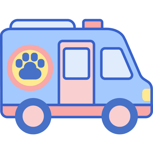 Ambulance animals vehicle healthcare and medical icon