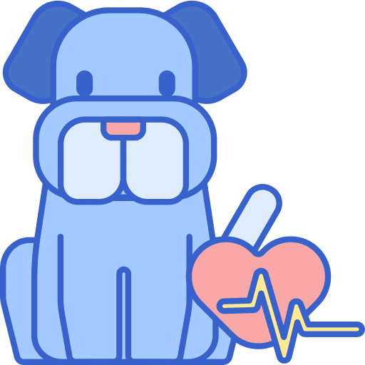 Cardiology heart dog medicine icon