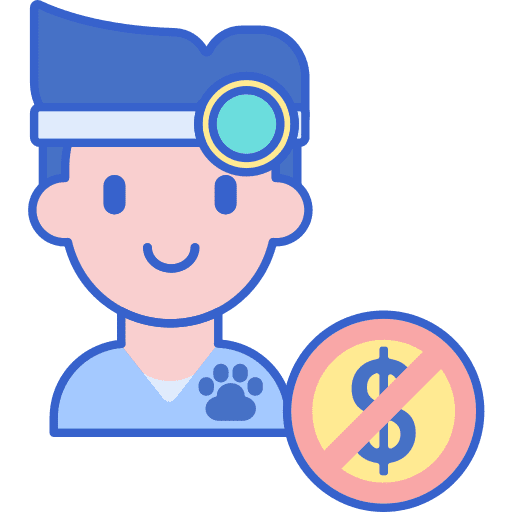 Charity animals free prohibition icon