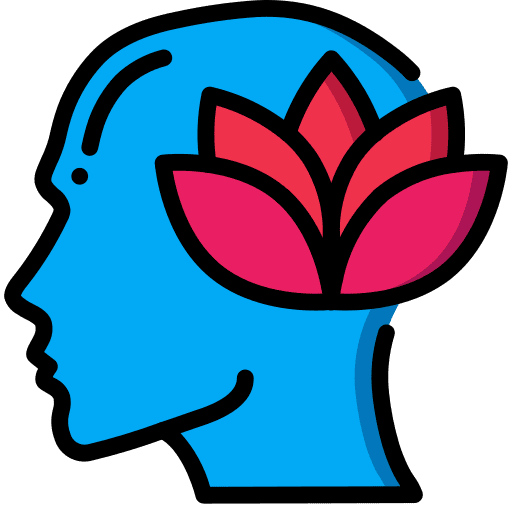 Calm mind emotion thinking icon