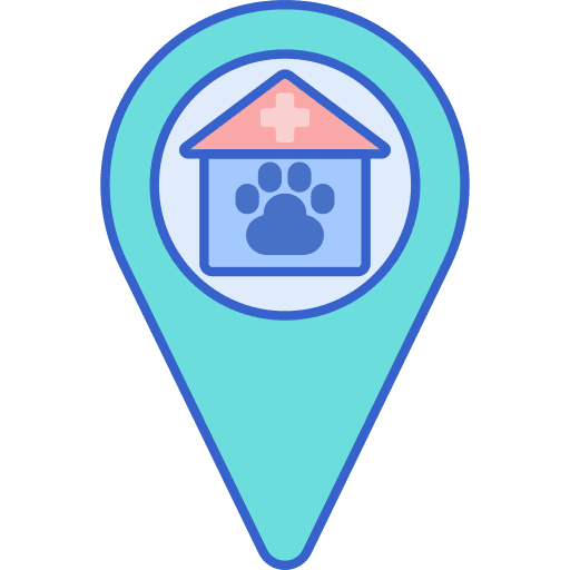 Map and location pet animals location icon