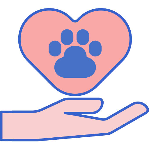 Pet care pet paw medical icon