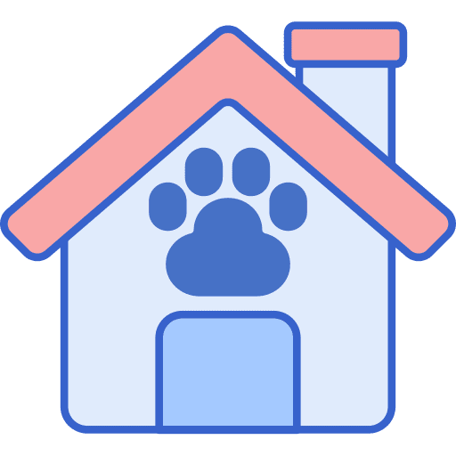 Pet house hotel pawprint pet icon