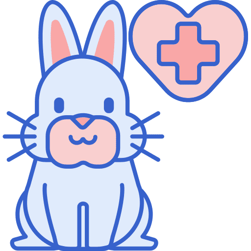 Rabbit heart veterinarian bunny icon