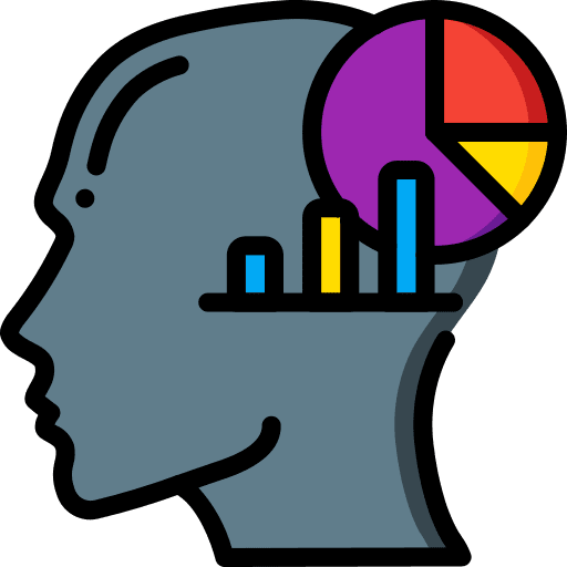 Analytics thinking mind analytics icon