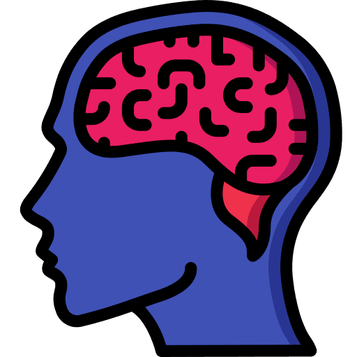 Brain emotion thinking psychology icon