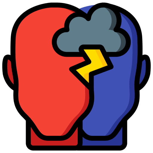 Conflict intelligence mind conflict icon