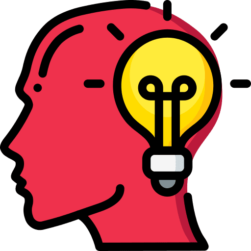 Idea mind emotion brain icon