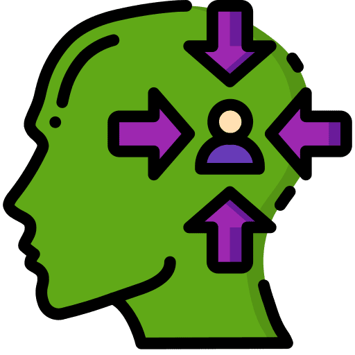 Introvert user thinking emotion icon