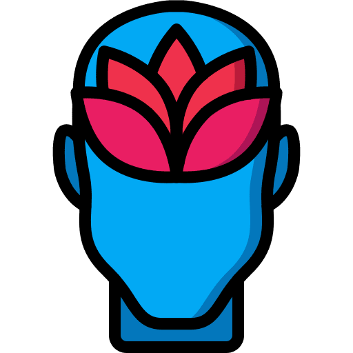 Calm intelligence mind brain icon