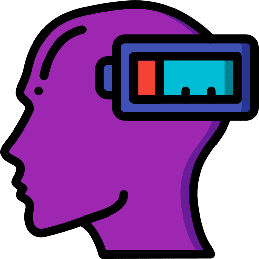 Exhausted emotion mind thinking icon