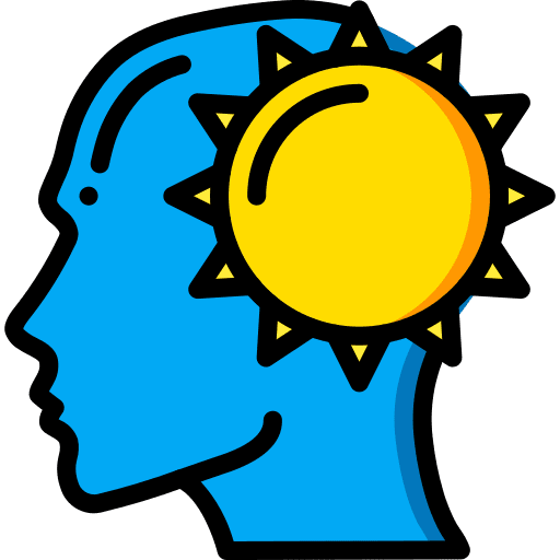 Happy brain happy emotion icon