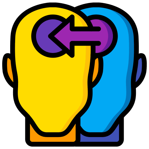 Learning thinking brain emotion icon