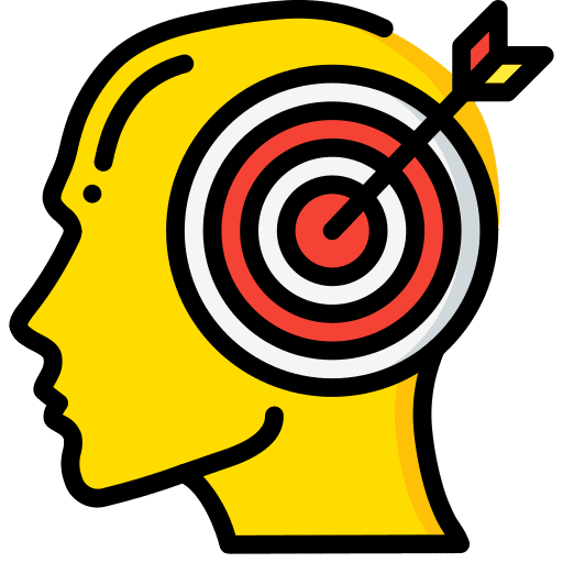 Target intelligence thinking user icon