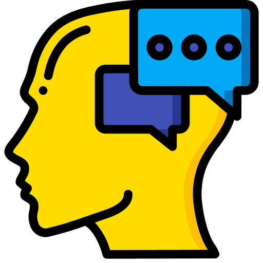 Mind emotion thinking brain icon