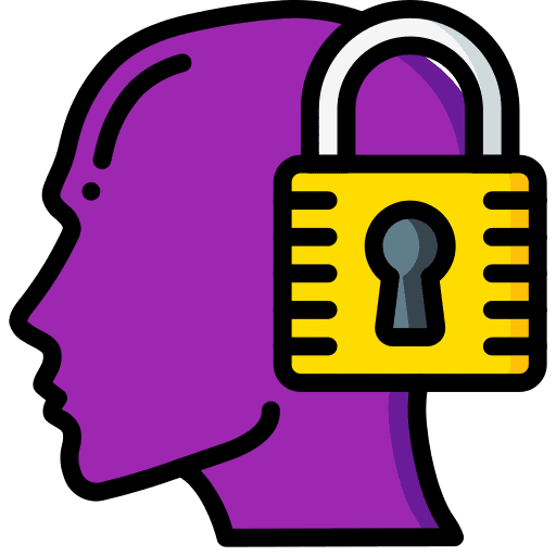 Secure emotion secure mind icon