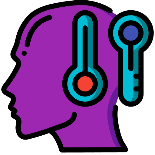 Bipolar brain emotion thinking icon