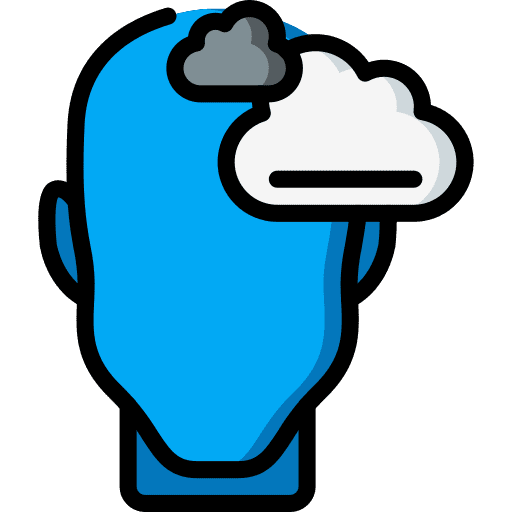 Dreaming user thinking emotion icon