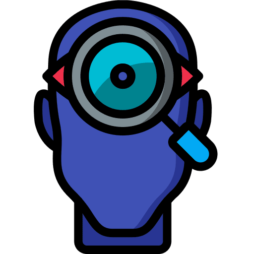 Observation thinking mind user icon