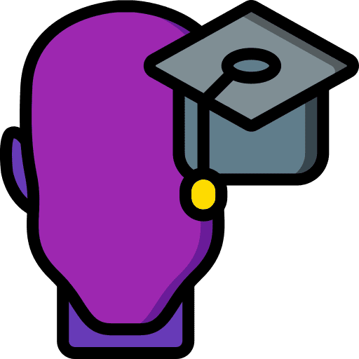 Education intelligence thinking education icon