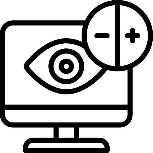 Contrast signaling lightning monitor icon