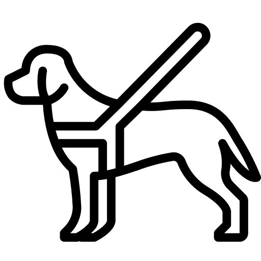 Guide dog dog blind help icon