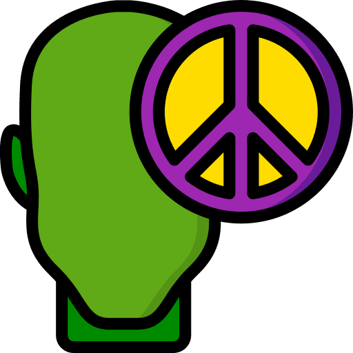 Peace peace emotion brain icon