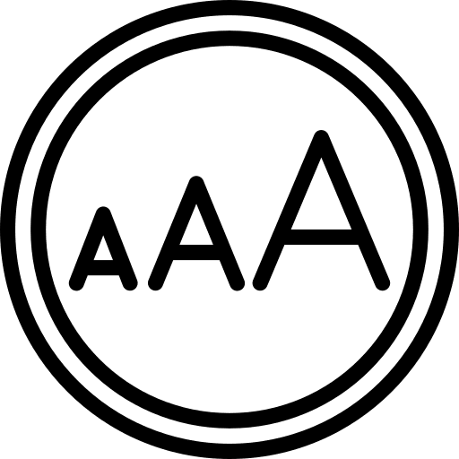 Text size text adjustment size text icon