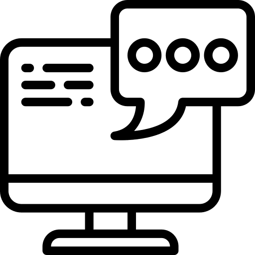 Monitor screen communications tv icon