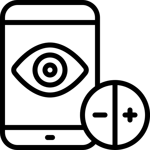 Contrast cellphone settings brightness icon