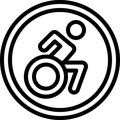 Wheelchair disable signaling disability icon