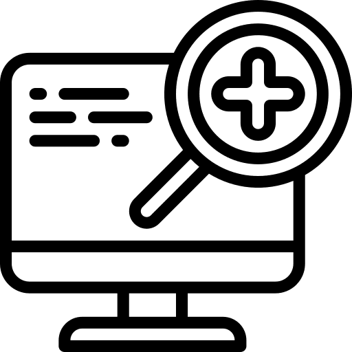 Zoom screen monitor tv icon