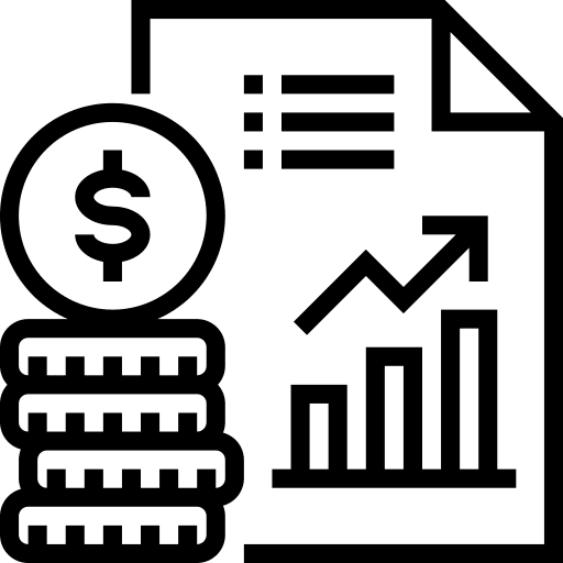 Profits money growing dollar symbol icon